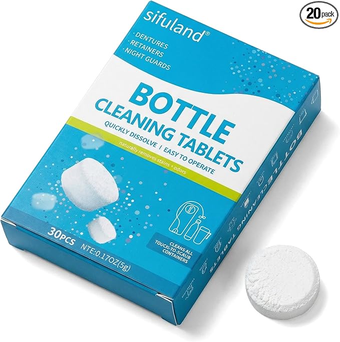 Water Bottle Cleaning Tablets Clean Stainless Steel TumblerCoffee cups and Reusable Water Bottles