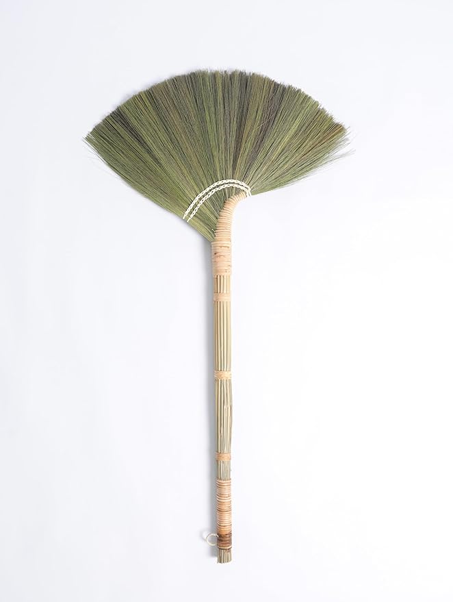 Deluxe Vietnamese Natural Straw Broom /45 Handmade Soft Grass Sweeping Broom for Indoor &amp Outdoor/Beauty of Nature Collection