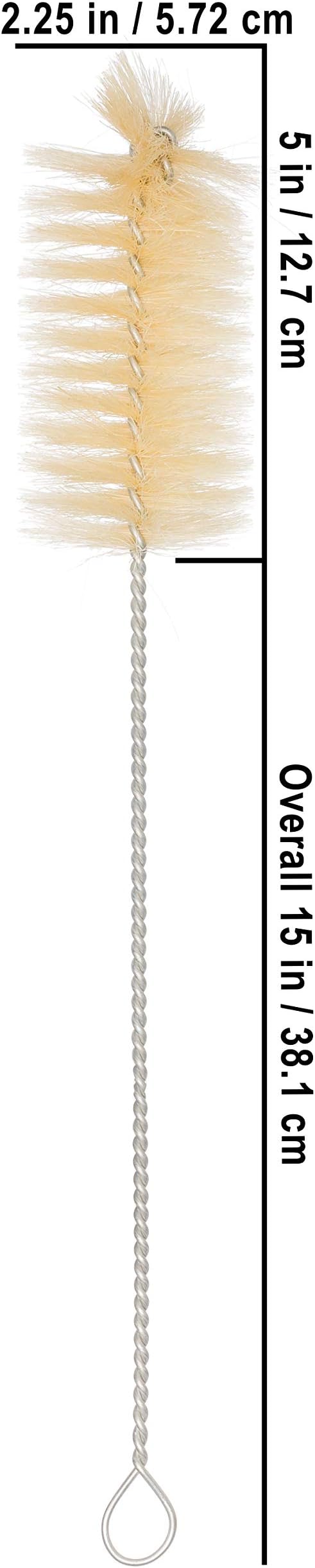 Redecker Pig Bristle Baby Bottle Brush with Flexible Wire Handle Set of 2 16-Inches Made in Germany