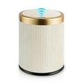 Pukomc Bathroom Trash Can with Lid3.5 Gallon Motion Sensor Waterproof Touchless Garbage Can Smart Plastic Trash Bins Suitable for Kitchen Bathroom Bedroom Living Room Office Beige