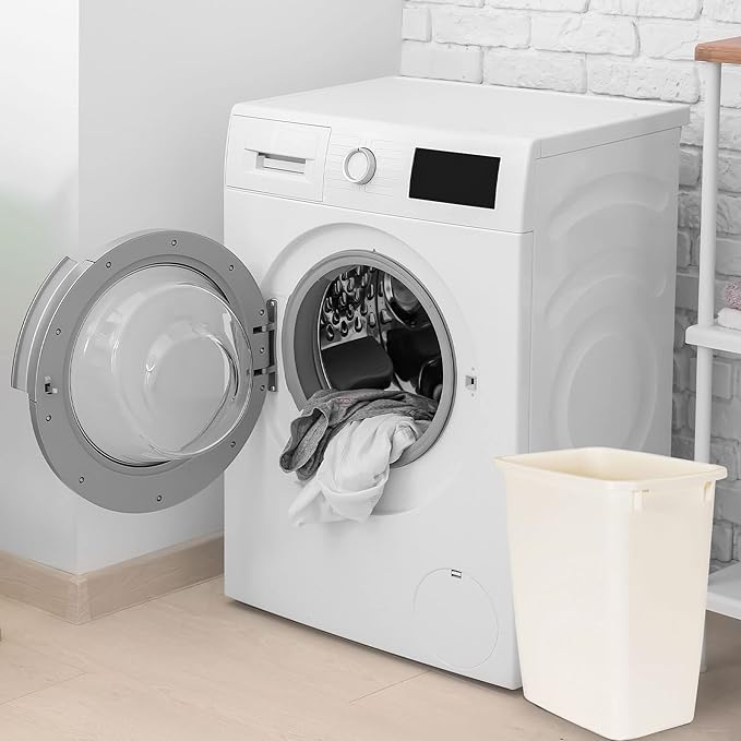 Rubbermaid FG280500BISQU 21 Qt Bisque Wastebaskets (6-Pack)