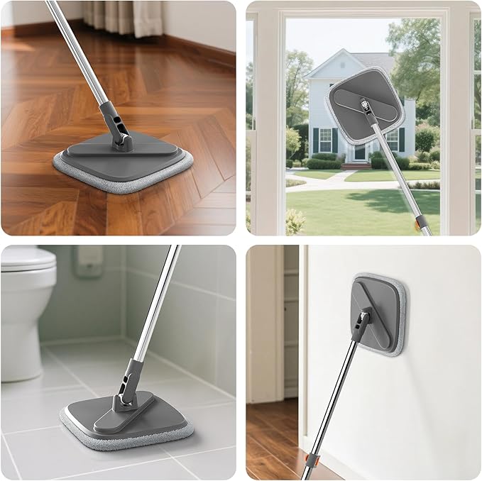 Mop and Bucket Set Spin Mop with Separate Dirty Water System Deep-Cleaning Mops for Floors Versatile Mops for Walls