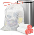 16-18 Gallon Trash Bags with Drawstring Clear Large Strong Trash Can Liners Heavy Duty Plastic Garbage Bags for Home Kitchen Office Lawn Commercial (105)