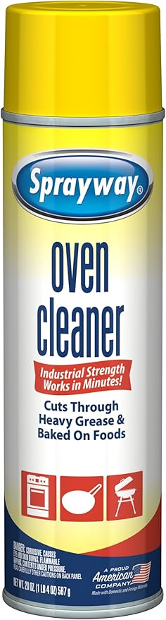 Sprayway Oven Cleaner Aerosol Spray 20oz Pack of 6 | Foaming Action Cuts Through Grease &amp Baked-On Food | No Scraping Works on Warm or Cold Ovens Grills Grates