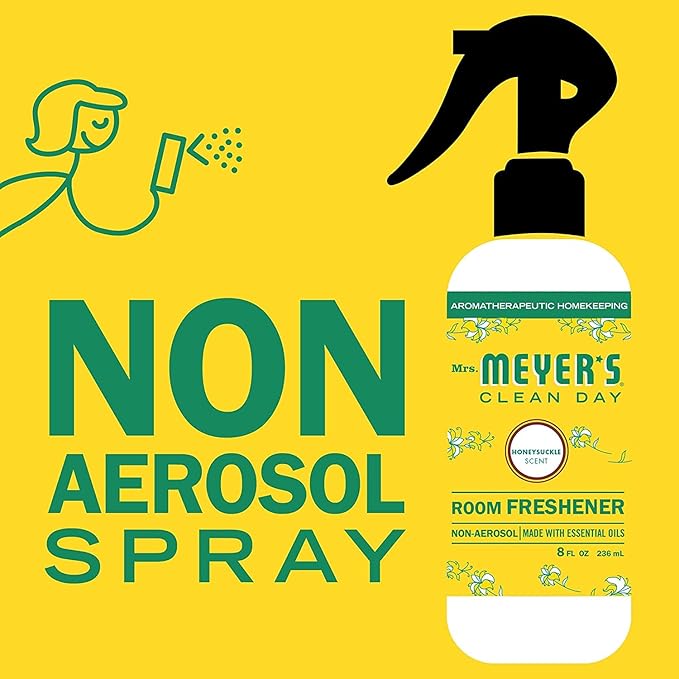 MRS. MEYER'S CLEAN DAY Room Freshener - Honeysuckle (8 Fl Oz (Pack of 3))