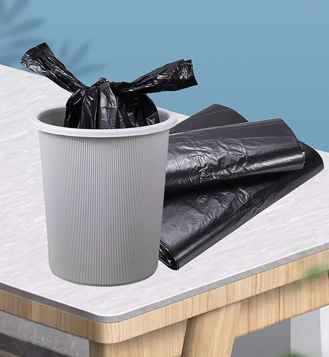 200 Counts Kitchen Garbage Bags and 1.8mil Thick Black Trash Bag with Handles 14x21.6 Inch 3-4 Gallon Picnic Kitchen Daily Use Bedroom Waste Bin Garbage Bags Bulk Bags