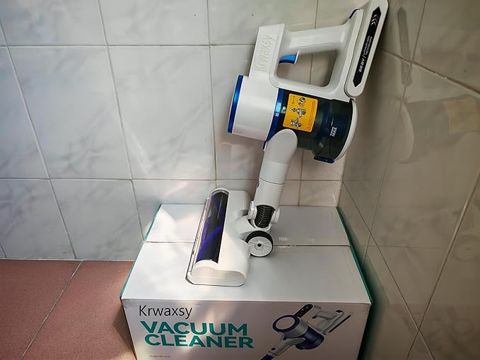 Vacuum Cleaner450W Powerful Suction 50-Min Long Runtime Anti-Tangle Brush Smart LED Display Lightweight Cordless Stick Vacuum Cleaner for Pet Hair Hard Floors Carpet &amp Home