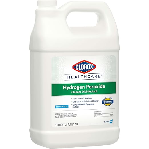 Clorox Healthcare Hydrogen Peroxide Cleaner Disinfectant Refill Bleach Free 128 Fluid Ounces (Package May Vary)
