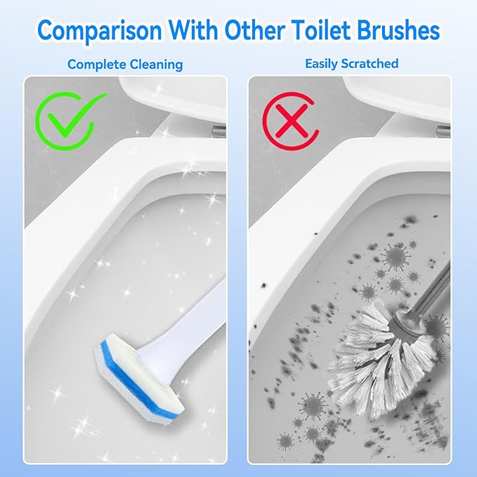 Aimery 100 Counts Blue Disposable Toilet Bowl Cleaning Wand Refills Compatible With Clorox(100Blue)