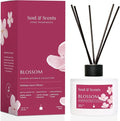 Soul &amp Scents Reed Diffuser Set – Blossom | 7.43 oz Refillable Scented Oil with 6 Fiber Sticks | Long-Lasting Home Fragrance &amp Air Freshener for Bedroom Bathroom Office | Gift &amp Décor Pi