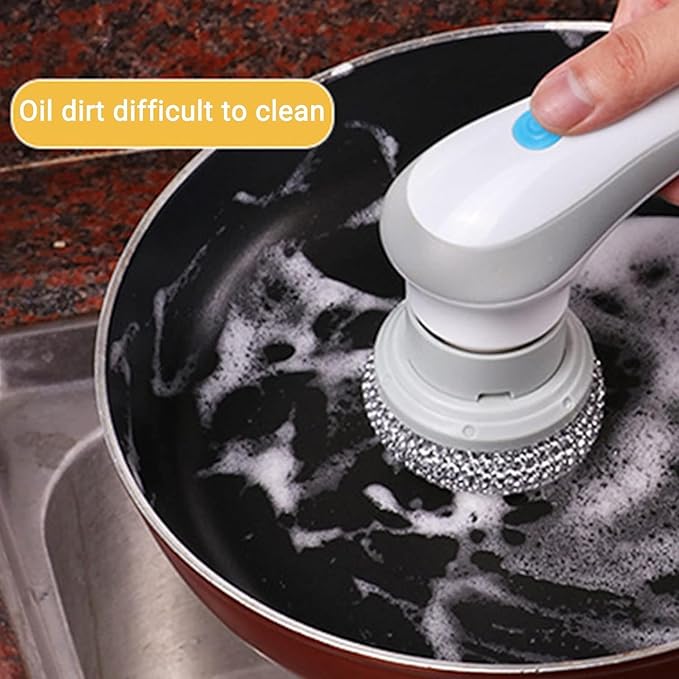 Electric Spin Scrubber Electric Spin Cleaning Tools with 3 Brush Heads - Rechargeable Electric Cleaning Brush - Spin Cleaning Brush Suitable for Bathroom Wall Tiles Floor Bathtub Kitchen