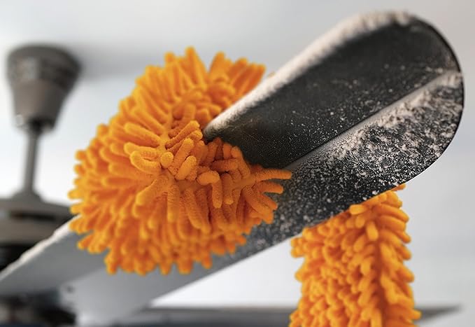 Long Handle Duster for Cleaning // Extendable Microfiber Duster with Extension Pole 18-60 // Washable Bendable &amp Flexible Ceiling Fan Cleaner Duster // Telescopic Cleaning Tool for High Ceilings