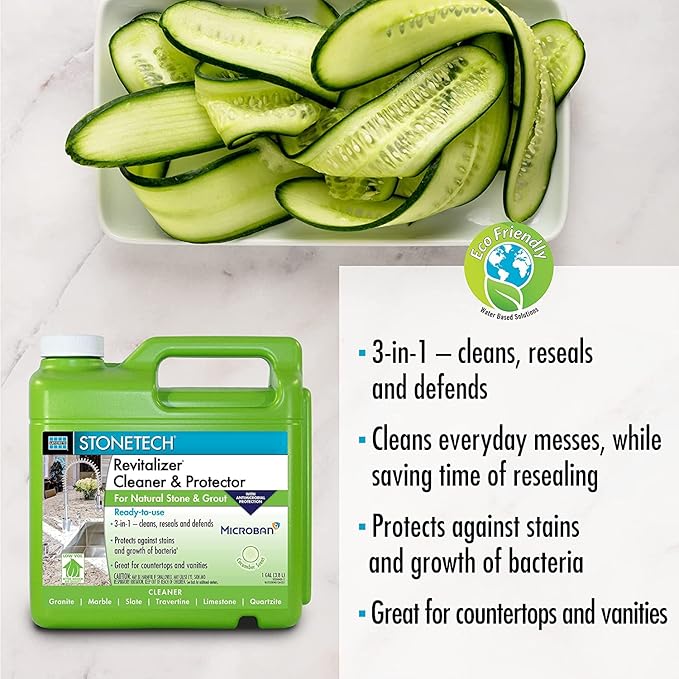 StoneTech RTU Revitalizer Cleaner &amp Protector for Tile &amp Stone 1-Gallon (3.785L) Cucumber Scent