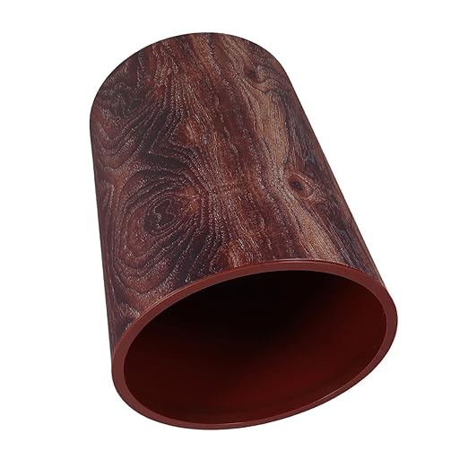 Zerodeko Retro Wood Grain Large Capacity Waste Basket for Home Kitchen Office and Bathroom and Stylish Trash Can with Easy Maintenance