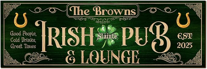THUYPT Personalized Irish Bar Mat Dish Drying Mat for Irish Pub St Patrick's Day Decor Bar Shamrock Spill Mat Kitchen Counter Accessories Home Bar Decor St Patrick's Day (06)