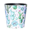 PU Leather Small Trash Can Wastebasket Round Garbage Container Basket for Bathrooms Laundry Room Kitchens Offices Kids Rooms BedroomsDormsHome Decorative Art Bin 2.9 Gallon(Floral Breeze)