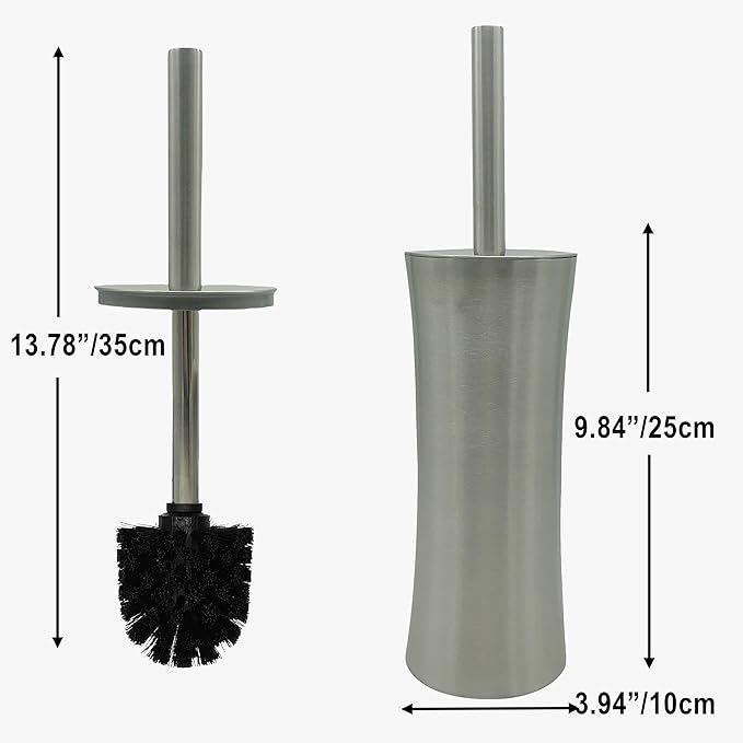 Vince Camuto Toilet Bowl Brush with Holder Durable Bathroom Cleaning Tool Modern Design for Easy Toilet Maintenance Bathroom Cleaner Brush for Efficient Cleaning and Hygiene