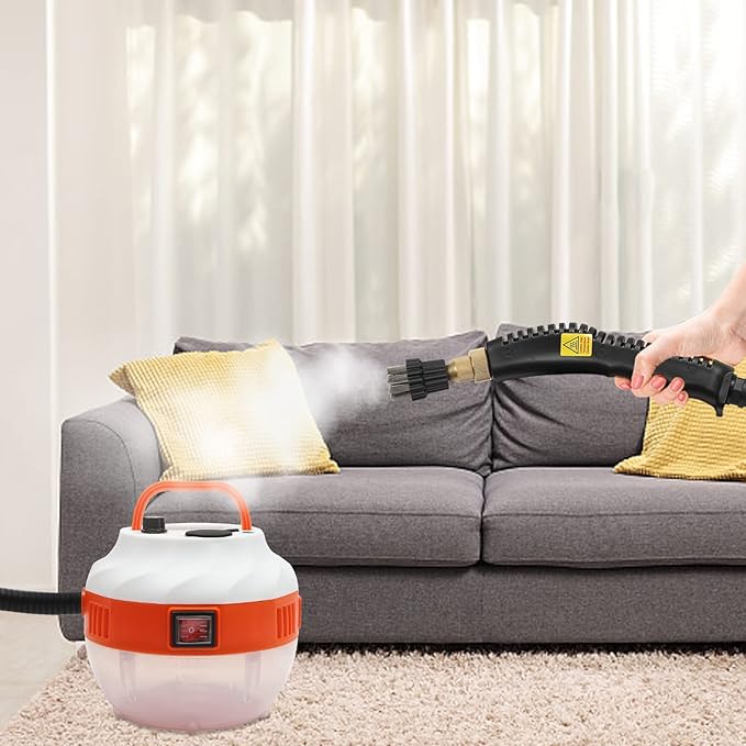 Handheld Steam Cleaner 1600W High Pressure Steamer for Cleaning High Temperature Pressurized Steam Cleaning Machine Car Steamer Upholstery Steamer Cleaner for Carpet Couch Mattress Car Sofa