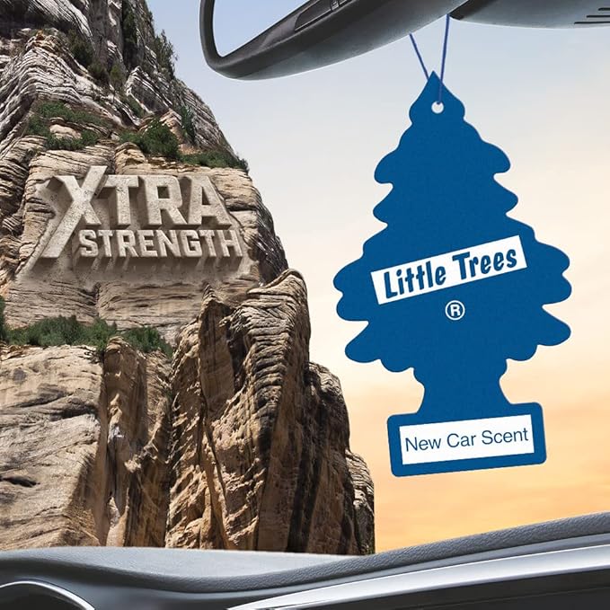 LITTLE TREES Car Air Freshener | Xtra Strength Provides Long-Lasting Scent for Auto or Home | Extra Boost of Fragrance | New Car Scent 24 Air Fresheners