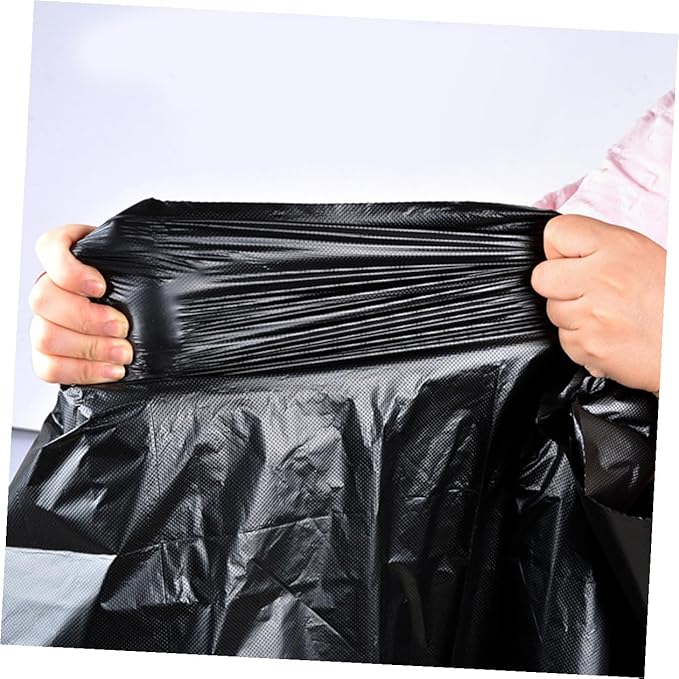 BETOOKY 50pcs Extra Large Black Garbage Bags 80x100cm Heavy Duty Trash Bags for Kitchen Commercial Outdoor Use Suitable for 100l Bins