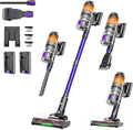 Cordless Vacuum Cleaner500W 40KPa 120Mins Runtime with 2 BatteriesAnti-Tangle Stick Vacuum with Green LightRechargeable Wireless Vacuum for Pet Hair/Carpet/Hardwood FloorPurple