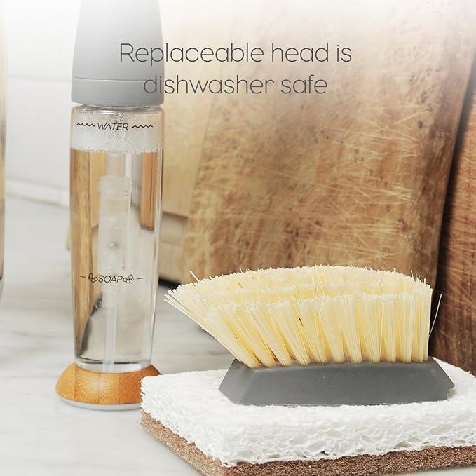 Full Circle FOMO Foam Soap Dispensing Dish Brush 1 EA Grey