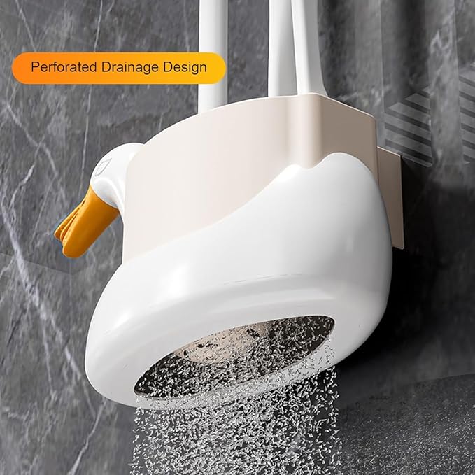 Multi-Functional Bathroom Cleaning Kit with 2 Bristle Brushes &amp 1 Rubber Scrubber Modern Home Toilet Cleaner for Bathrooms(B)
