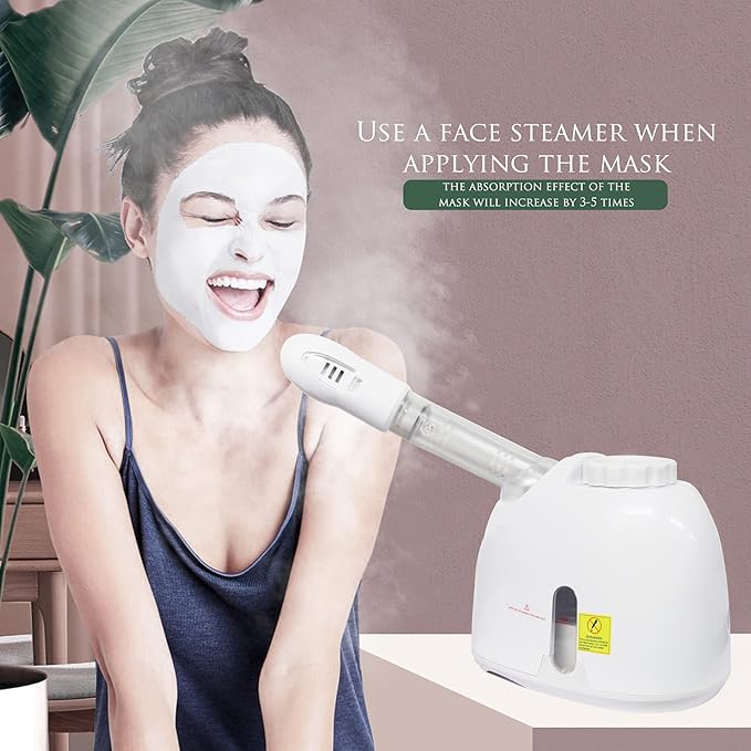Facial Mist SteamerYOKYAK Facial Steamers with 360° Rotatable Sprayer Face Steamer for Facial Deep Cleaning Hot Mist Humidifier Steam for Face Spa Sinuses Moisturizing Homeuse or Salon