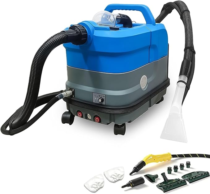 BANGBANGJI Portable Heated Carpet &amp Upholstery Extractor with 7.5L Clean &amp 12L Removable Dirty Water Tanks 15s Heat-Up Deep Clean for Carpet Couch Car Seats Stairs