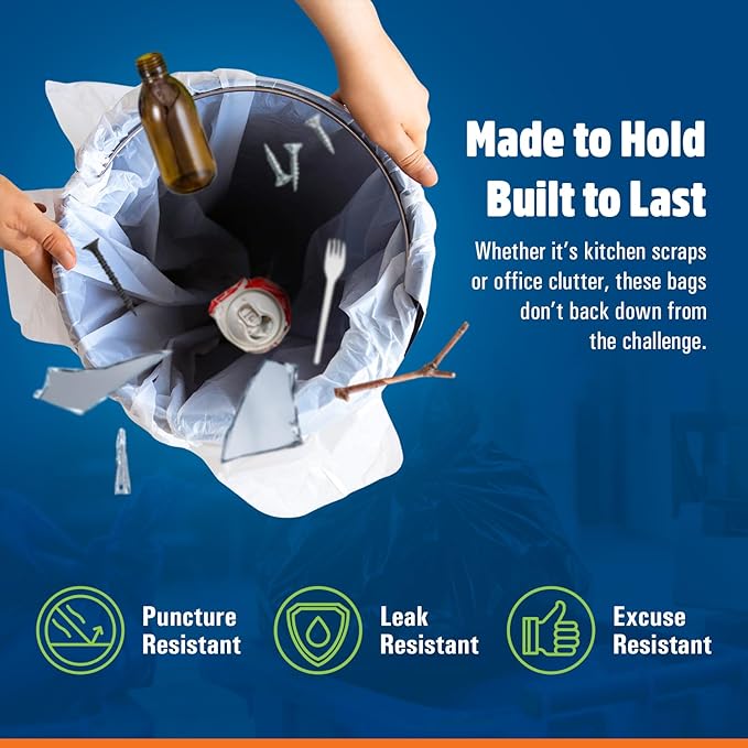 Hero I Was A Milk Jug Trash Bags 4 Gallon 320 Bag Bulk Case Recycled Bathroom Office Kitchen Small Trash Bag