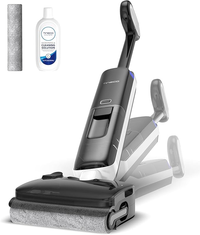 Tineco Floor ONE S6 Master Wet Dry Vacuum Cleaner 20kPa Suction Vacuum Mop with Dual-Edge Cleaning 45 Min Runtime (Quite Mode) 185°F Flashdry 4inch Ultra-Slim
