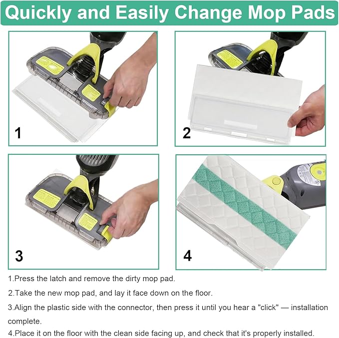 20 Pack Shark VACMOP Pro Replacement Mop Pad for Shark VACMOP Disposable Hard Floor Vacuum for VM252 VM251 VM250 VM200 VC205 QM250 VM190 VM200P12 VMP30 Disposable Replacement Pads
