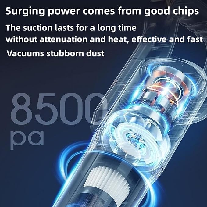 Haofy Cordless Vacuum Cleaner Lightweight Stick Vacuum with 8500PA Strong Suction 500ml Dust Cup for Hard Floor Carpet Pet Hair (White)