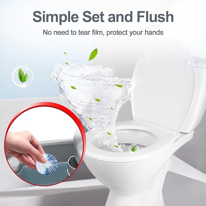 KIISIISO Ultra Clean Toilet Tablets White &amp Blue-60 PACK Toilet Bowl Cleaners for Deodorizing &amp Descaling Long-Lasting Toilet Bowl Cleaner with Sustained-Release Technology for Stubborn Stai