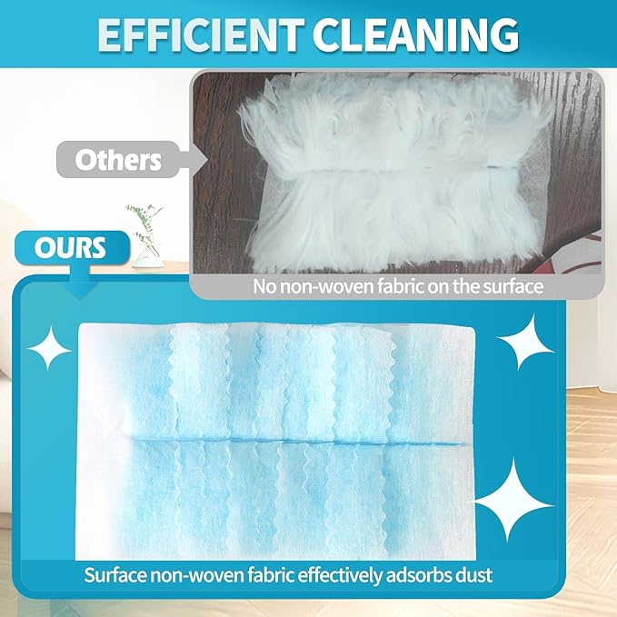 Disposable Microfiber Feather Duster Refills Multi-Surface Duster Compatible with Swiffer Dusters Handle 60 Count Unscented