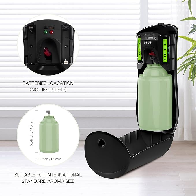 2 PACK Automatic Air Freshener Spray Dispenser | Adjustable Aromatherapy Machine for Homes Bedrooms Bathrooms Offices Hotels and Commercial Spaces