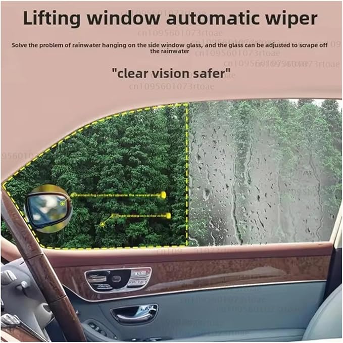 Universal Car Side Window Glass Wiper - House Window Cleaning Tool for Effective Water Mist Removal