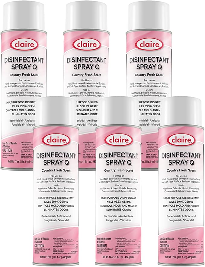 Claire Q Scent Spray - Country Fresh Fragrance 17 Ounce (6 Pack)