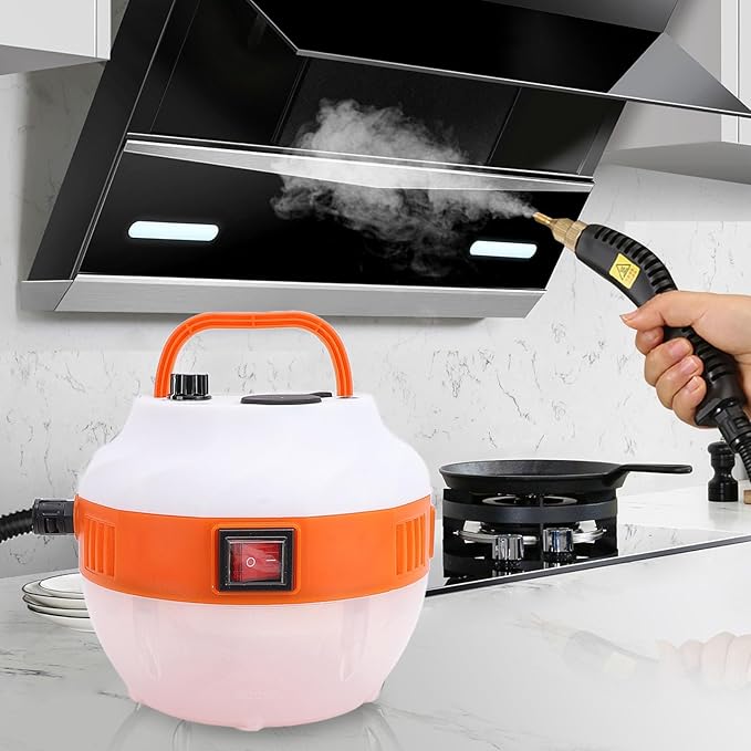 flexman Handheld Steam Cleaner 221℉ 6 Level Adjustable Multipurpose Portable High Temperature Pressurized with 1L Glass Tank 6.6Ft Spray Gun Tube for Home Car