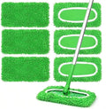 6Pcs Washable Microfiber Flat Mop Pads - Replacement Cloths for Wet Mopping Fits Hardwood and Tile Floors