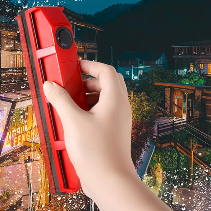 Double-Side Window Glass Wiper Gadgets Fits for Single Glazed for Anti-Fall
