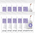 simplehuman Code S 200 Count Dispenser Pack Custom Fit Liners Drawstring Trash Bags 16 Liter / 4.2 Gallon White