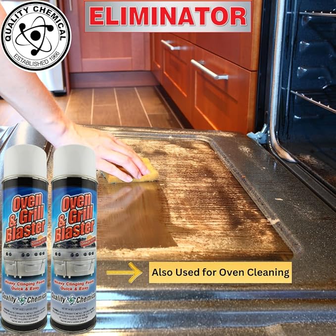 Quality Chemical Oven &amp Grill Blaster- Heavy-Duty - Fast Acting &amp Easy to Use - Degreaser/Heavy Duty Oven Cleaner - Best Oven Cleaner - Made in USA - 18 Oz (Pack of 1)