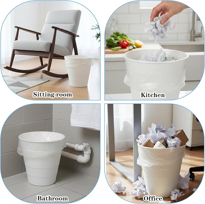 1000 Pcs Sanitary Napkin Disposal Bags 3 Gallon Trash Can Liners Feminine Hygiene Wastebasket Liners Small Clear Unscented Trash Bags for Bathroom Office Kitchen 15.75 X 15.75 Inch10 Roll