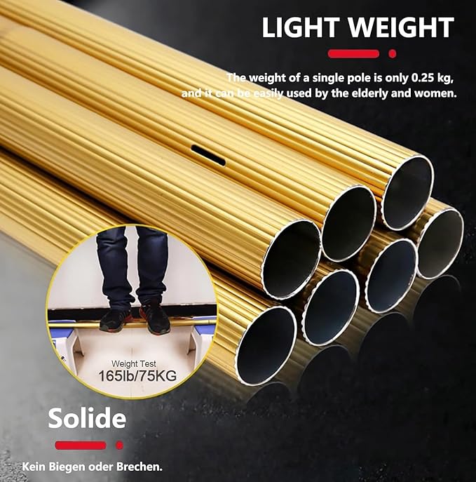 Long Pole Window Cleaning Equipment 5-12m Water Fed Window Cleaning Pole Cleaning Photovoltaic and Solar Panels Conservatory Roof Cleaner for Trucks Windows35cmHeadGold-7m/22.97in