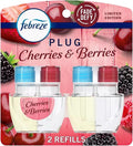 Fe.br.eze Plug In Refills New Luxe Limited Edition Plug In for Odor-Fighting Fade Defy PLUG Air Freshener (2) Count of 0.87 fl oz Refills (Cherries &amp Berries)