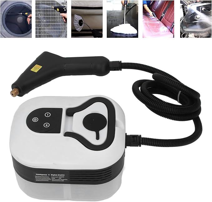 Asixxsix Steam Cleaner 6 Level Adjustable Multiple Guard Handheld Steam Cleaner 1200ml Water Handheld Steam Cleaner for Home with Power Cord for Cleaning Car Furniture Floor (US Plug 110V)