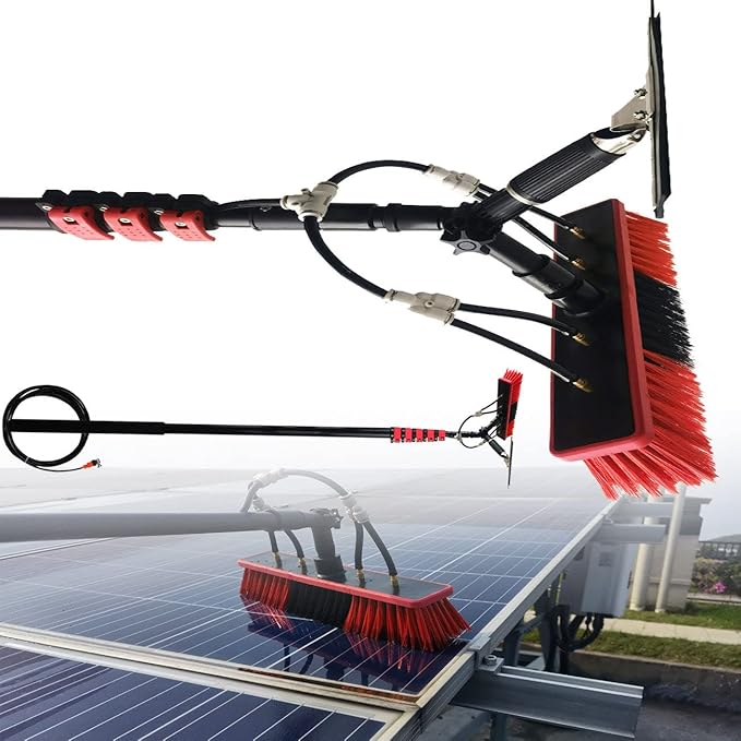 Window Cleaning Pole Window Cleaner Kit 18FT-36FTWater Fed Telescopic BrushEquipment Extension PoleCleaning for Trucks Windows6M#20FT