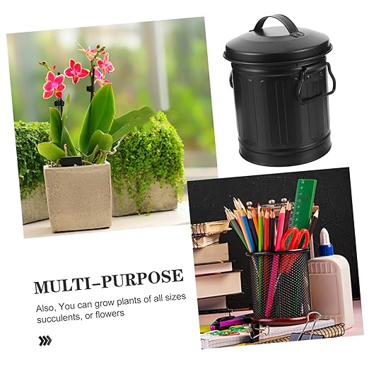 VILLCASE Creative Wastebasket Bucket Shaped Rubbish Bin Office and Home Storage