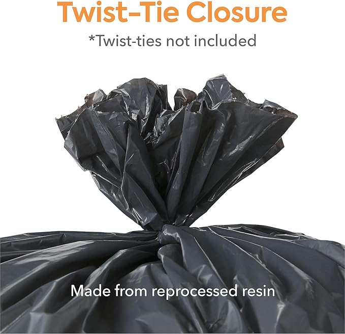 Professional 55-60 Gallon Trash Bag 38 x 58 Low Density 1.5 mil Black 100 Bags/Box
